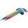 Winkelschlüssel-Satz | Multicolour | extra lang | T-Profil (für Torx) T10 - T50 | 9-tlg.