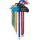 Winkelschlüssel-Satz | Multicolour | extra lang | T-Profil (für Torx) T10 - T50 | 9-tlg.