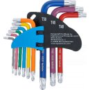 Winkelschlüssel-Satz | Multicolour | kurz | T-Profil (für Torx) mit Kugelkopf T10 - T50 | 9-tlg.