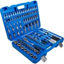 Steckschlüssel-Satz Wellenprofil | Antrieb 6,3 mm (1/4") / 12,5 mm (1/2") | 150-tlg.