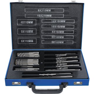 Hammer-Bohrer-Satz | SDS-Schaft, Hartmetallspitze | 4 - 12 mm | 56-tlg.