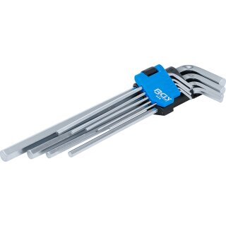 Winkelschlüssel-Satz | extra lang | Innensechskant 1,5 - 10 mm | 9-tlg.