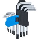 Winkelschlüssel-Satz | kurz | T-Profil (für Torx) mit Bohrung T10 - T50 | 9-tlg.
