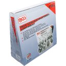 Schlauchklemmen-Sortiment | rostfrei | auf Tafel | 111-tlg.