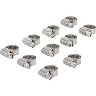Schlauchklemmen | rostfrei | 10 x 16 mm | 10-tlg.