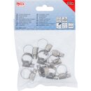 Schlauchklemmen | rostfrei | 10 x 16 mm | 10-tlg.