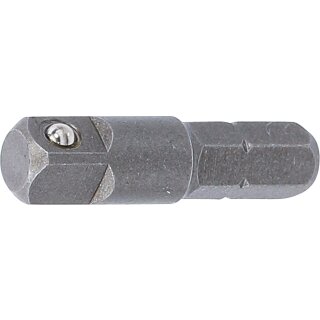 Bit-Knarren-Adapter | Außensechskant 6,3 mm (1/4") - Außenvierkant 6,3 mm (1/4") | 30 mm