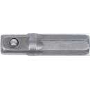 Bit-Knarren-Adapter | Außensechskant 6,3 mm (1/4") - Außenvierkant 6,3 mm (1/4") | 30 mm