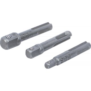 Adapter-Satz | SDS - Außenvierkant 6,3 mm (1/4"), 10 mm (3/8"), 12,5 mm (1/2") | 3-tlg.