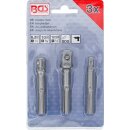 Adapter-Satz | SDS - Außenvierkant 6,3 mm (1/4"), 10 mm (3/8"), 12,5 mm (1/2") | 3-tlg.