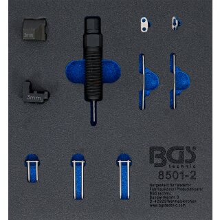 Werkstattwageneinlage 1/6: Ergänzungssatz für Steuerketten-Nietgerät (Art. 8501) | geeignet für 3 mm Kettenbolzen