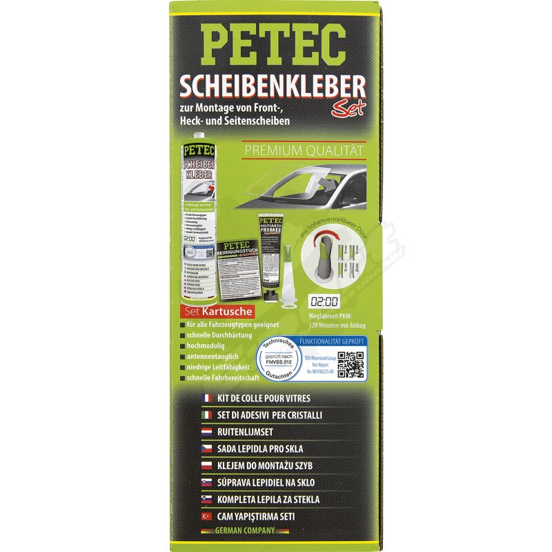 PETEC Scheibenkleber Komplettset, 310ml Kartusche, 24,20 €