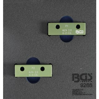 Werkstattwageneinlage 1/6: Nockenwellen-Arretierwerkzeug-Satz | für Alfa Romeo 2.0l 16V JTS