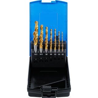 Spiralbohrer-/Gewindebohrer-Satz | 14-tlg.