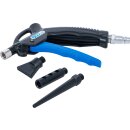 Druckluft-Ausblaspistole | mit 3 Aufsätzen