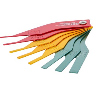 Bremsbelag-Verschleißlehren-Satz | Aluminium | 8-tlg.