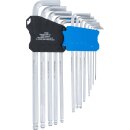 Winkelschlüssel-Satz | extra lang | Innensechskant / Innensechskant mit Kugelkopf 1,5 - 10 mm | 13-tlg.