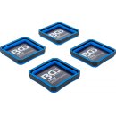 Magnet-Haftschalen-Satz | Silikon | faltbar | 115 x 115 x 50 mm | 4-tlg.
