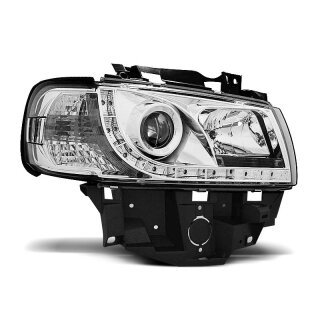 VW T4 LED Scheinwerfer "Daylight Chrome" 08/1996-03/2003 Set links + rechts