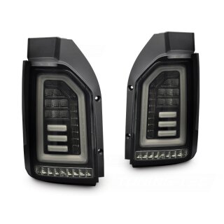 VW T6 LED Rückleuchten "SMOKE BLACK WHITE" 2015-2019 mit Heckklappe Set links + rechts