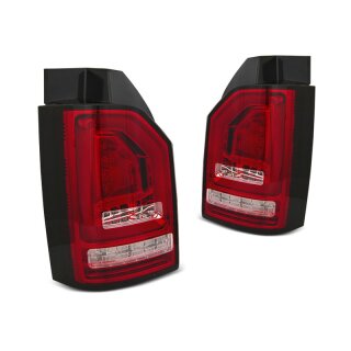 VW T6 LED Rückleuchten "RED WHITE " mit dyn. Blinker 2015-2019 mit Hecklappe Set links + rechts