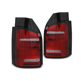 VW T6.1 LED Rückleuchten "RED WHITE" mit dyn. Blinker 2020- mit Flügeltüren Set links + rechts