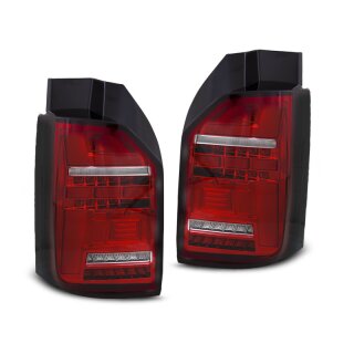 VW T6.1 LED Rückleuchten "RED WHITE" mit dyn. Blinker 2020- mit Heckklappe Set links + rechts