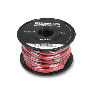 Kabel Pureux Zweidrahtkabel, 4,00 mm² / 5 m