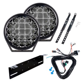 Zusatzscheinwerfer PURELUX 770 – rund / 18 cm / 130 W, 2 Stück – Komplettset