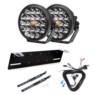 Zusatzleuchte Pureux 770 DRL – rund / 18 cm / 130 W / Ref. 25, 2 Stück – Komplettset