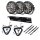 Zusatzleuchte Pureux 770 DRL – rund / 18 cm / 130 W / Ref. 25, 3 Stück – Komplettset