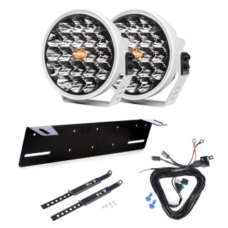 Zusatzscheinwerfer PURELUX 770 DRL Weiß – Rund / 18 cm / 130 W / Ref. 25, 2 Stück – Komplettset
