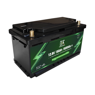 Idealakku Lithium Batterie LiFePO4 12V 150Ah Smart BMS mit Bluetooth Wohnmobil Untersitzbatterie mit Heizung