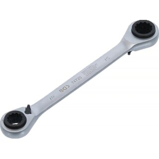 Doppel-Ratschen-Ringschlüssel | umschaltbar | 4-in-1 | 12 x 13 - 14 x 15 mm