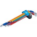 Winkelschlüssel-Satz | Multicolour | extra lang | Innensechskant, Innensechskant mit Kugelkopf 1,5 - 10 mm | 9-tlg.