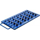 Magnet-Stecktafel | mit Außenvierkant | für 36 Steckschlüssel-Einsätze | Antrieb 6,3 mm (1/4"), 10 mm (3/8"), 12,5 mm (1/2")