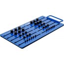 Magnet-Stecktafel | mit Außenvierkant | für 36 Steckschlüssel-Einsätze | Antrieb 6,3 mm (1/4"), 10 mm (3/8"), 12,5 mm (1/2")