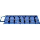 Magnet-Stecktafel | mit Außenvierkant | für 36 Steckschlüssel-Einsätze | Antrieb 6,3 mm (1/4"), 10 mm (3/8"), 12,5 mm (1/2")