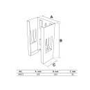 Magnet-Handschuh- und Taschentuch-Box Halter | 253 x 143...
