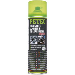 PETEC Industrie-, Schnell-& Teilereiniger Spray 500ml