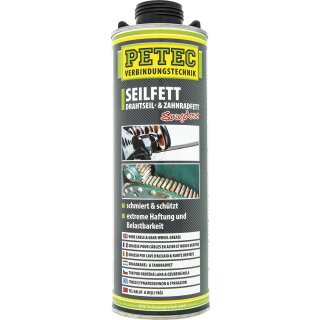 PETEC Seilfett, Drahtseil- & Zahnradfett Saugdose 1000ml