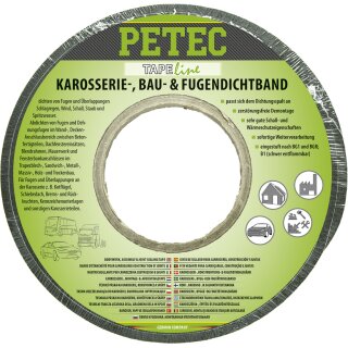 PETEC Karosserie-, Bau-& Fugendichtband 5,6 x 15 x 5-12mm
