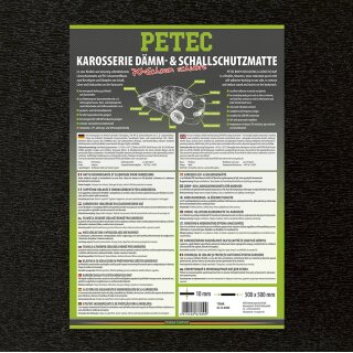 PETEC Dämm-& Schallschutzmatte 500 x 500 x 10 mm PU-Schaum
