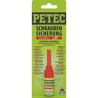 PETEC Schraubensicherung rot hochfest, 5 G, SB-Karte