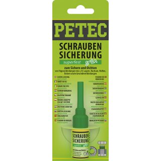 PETEC Schraubensicherung superfest grün 5g SB-Karte