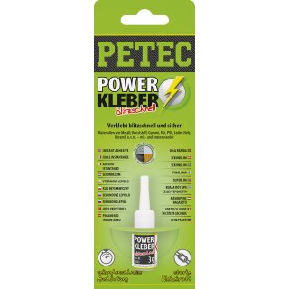 PETEC Power Kleber blitzschnell 3g Flasche SB-Karte