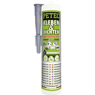 PETEC Kleben & Dichten Montagekleber grau 290ml