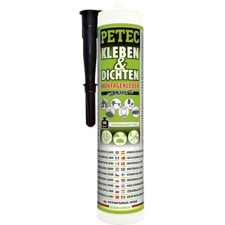PETEC Kleben & Dichten Montagekleber schwarz 290ml