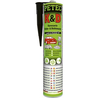 PETEC K&D Karosserie Klebe-&Dichtmasse schwarz 310ml