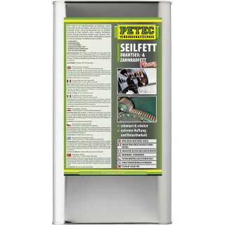 PETEC Seilfett, Drahtseil- & Zahnradfett Kanister 5l